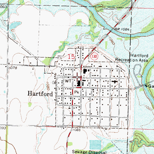 Topographic Map of Lyon County Fire District 5 Station 1, KS