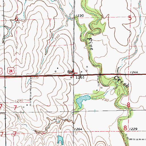 Topographic Map of Miltonvale Rural Fire Department Station 4, KS