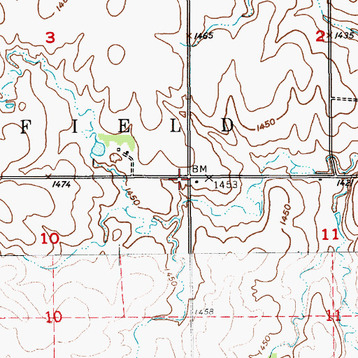 Topographic Map of Mitchell County Rural Fire District 3 Station B, KS
