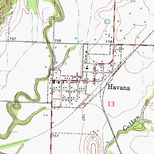 Topographic Map of Montgomery County Rural Fire District Station 3, KS