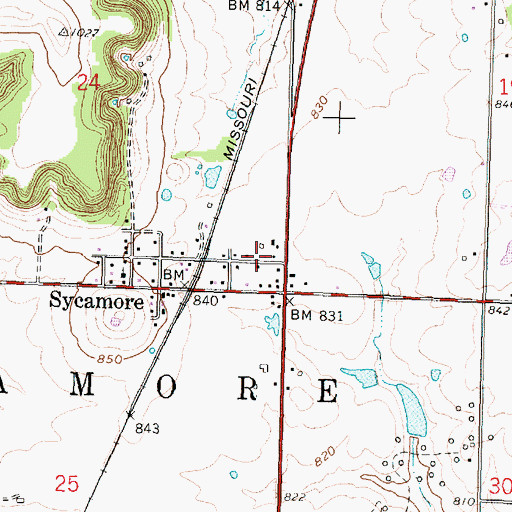 Topographic Map of Montgomery County Rural Fire District Station 6, KS