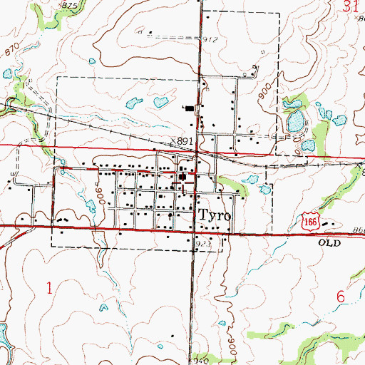Topographic Map of Montgomery County Rural Fire District Station 7, KS