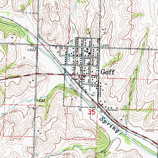Topographic Map of Nemaha County Rural Fire District 1, KS