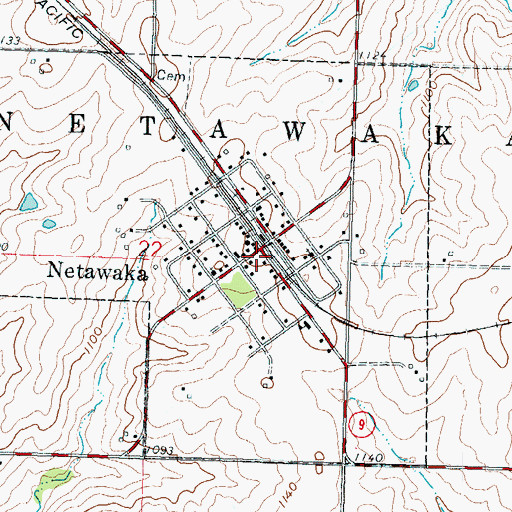 Topographic Map of Netawaka Rural Fire District 6, KS