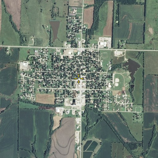 Aerial/Satellite Image of Osage County Fire District 4 Overbrook, KS