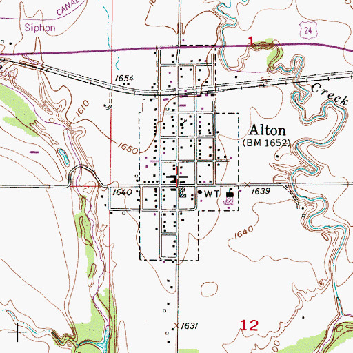 Topographic Map of Osborne County Rural Fire Department Station 3, KS