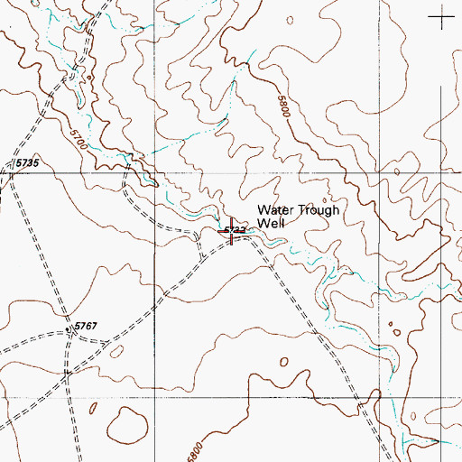 Topographic Map of Water Trough Well, AZ