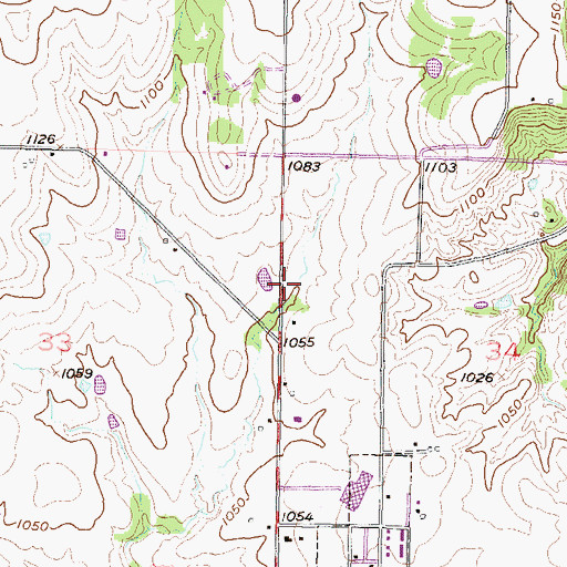 Topographic Map of Palmyra Township Volunteer Fire Department, KS