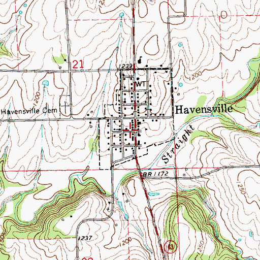 Topographic Map of Pottawatomie County Fire District 2 Havensville, KS