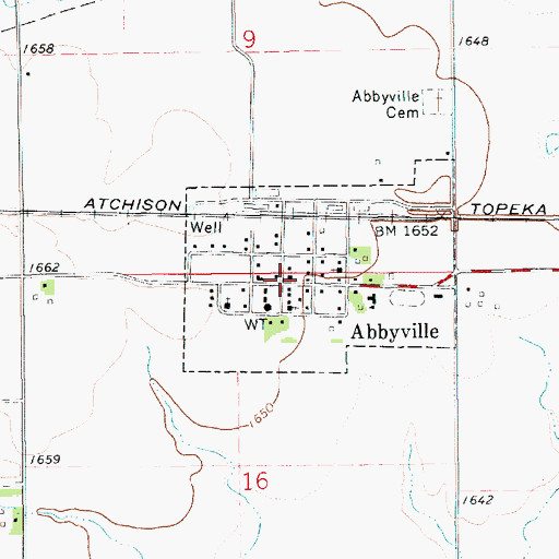 Topographic Map of Reno County Fire District 4 Station 2, KS