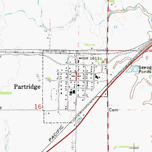 Topographic Map of Reno County Fire District 4 Station 4, KS