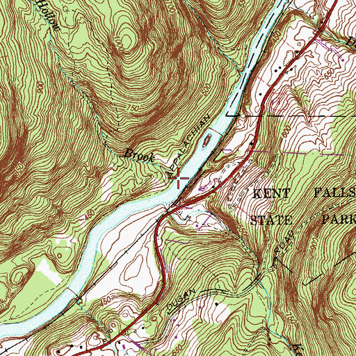Topographic Map of Stewart Hollow Brook, CT