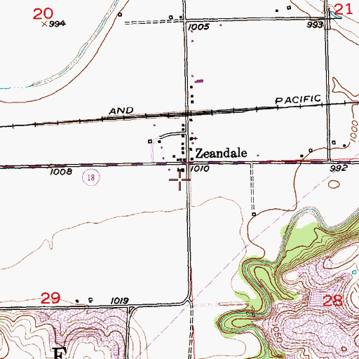 Topographic Map of Riley County Fire District 1 Station 1, KS