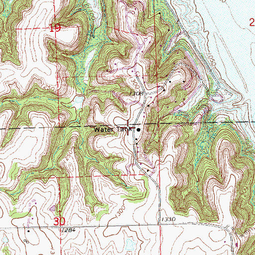 Topographic Map of Riley County Fire District 1 Station 11, KS