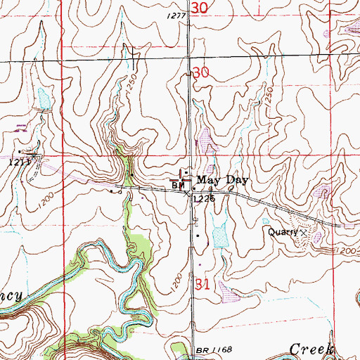 Topographic Map of Riley County Fire District 1 Station 7, KS