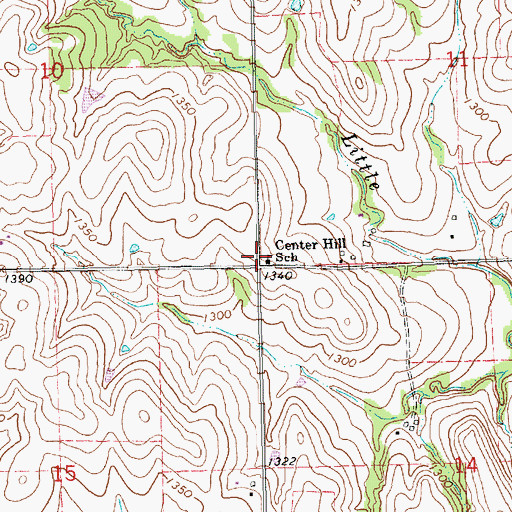 Topographic Map of Riley County Fire District 1 Station 8, KS