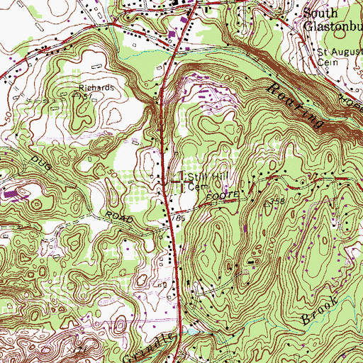Topographic Map of Still Hill Cemetery, CT