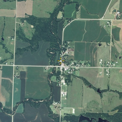 Aerial/Satellite Image of Shawnee County Fire District 4 Dover Station, KS