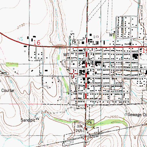Topographic Map of Sheridan County Rural Fire District 1 Hoxie Station, KS