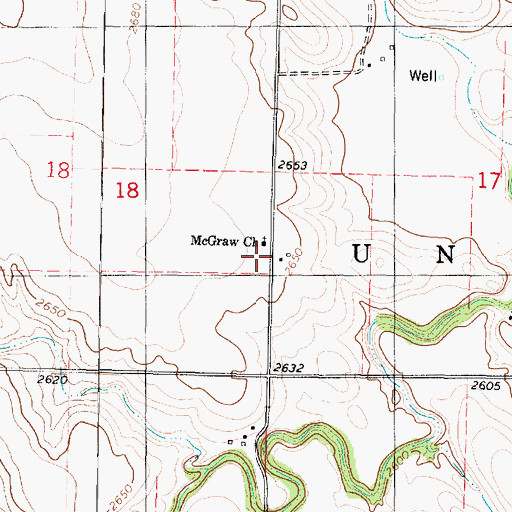 Topographic Map of Sheridan County Rural Fire District 1 McGraw Station, KS