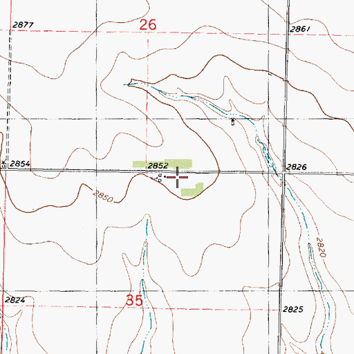 Topographic Map of Sheridan County Rural Fire District 1 Southwest Station, KS