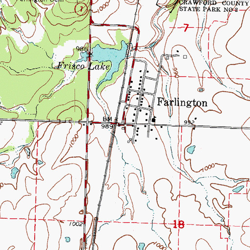 Topographic Map of Sherman Township Fire Department, KS