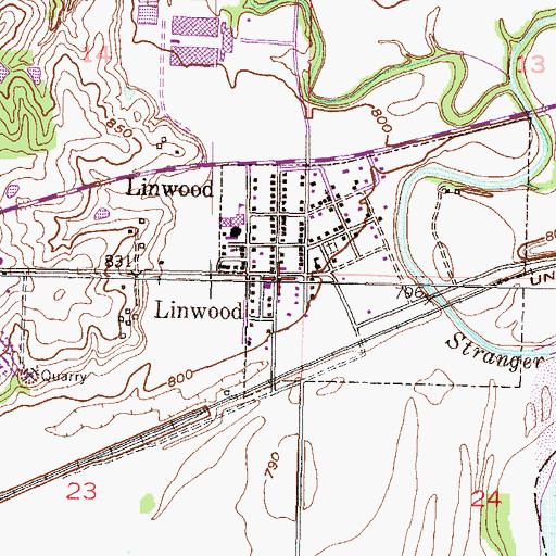 Topographic Map of Sherman Township Fire Department Storage Barn, KS