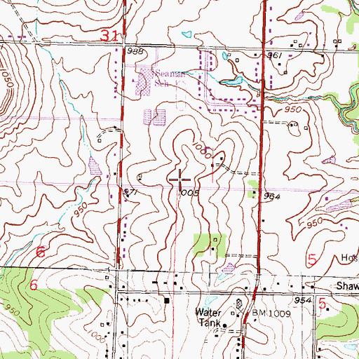 Topographic Map of Soldier Township Fire Department, KS
