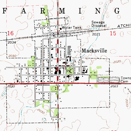 Topographic Map of Stafford County Rural Fire Department Station 410, KS