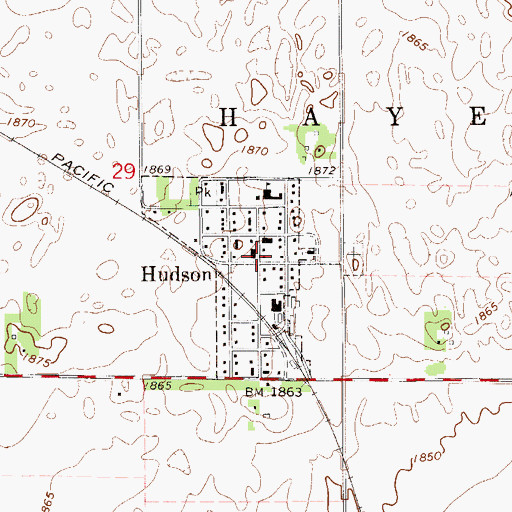 Topographic Map of Stafford County Rural Fire Department Station 430, KS
