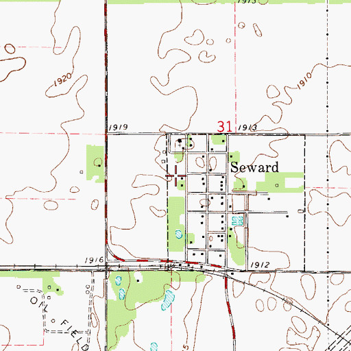 Topographic Map of Stafford County Rural Fire Department Station 470, KS