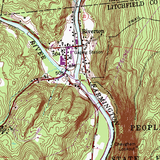 Topographic Map of Still River, CT