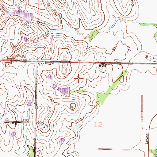 Topographic Map of Stranger Township Volunteer Fire Department, KS