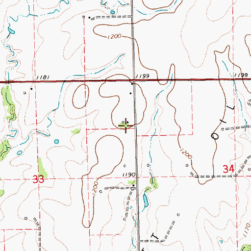 Topographic Map of Sumner County Fire District 11 Geuda Springs, KS