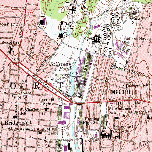 Topographic Map of Stillman Pond, CT