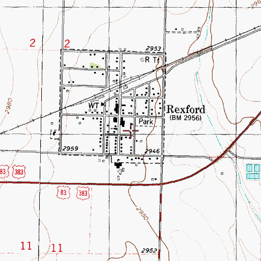 Topographic Map of Thomas County Rural Fire Station, KS