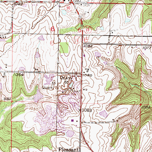 Topographic Map of Tonganoxie Township Rural Fire Department, KS