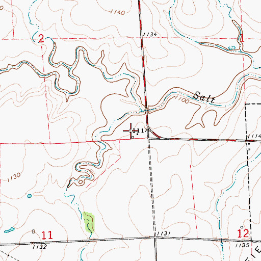 Topographic Map of Valverde Township Fire Department, KS