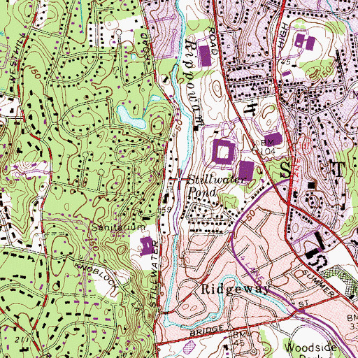 Topographic Map of Stillwater Pond, CT