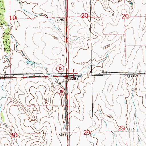 Topographic Map of Wakefield Rural Fire District 1, KS