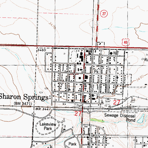 Topographic Map of Wallace County Rural Fire Department 2, KS