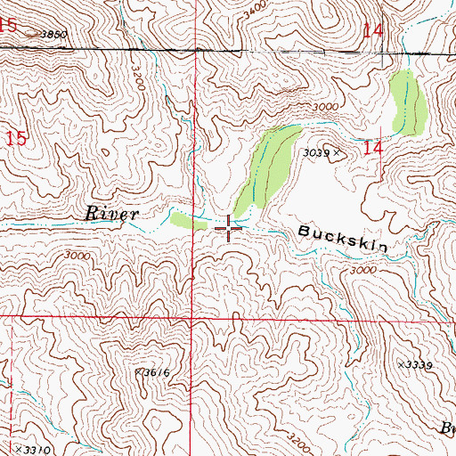 Topographic Map of Buckskin Canyon, AZ