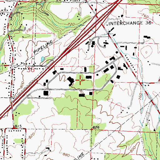 Topographic Map of Jaygee Industrial Park, OH