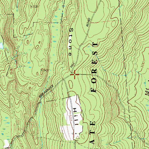 Topographic Map of Stone Hill, CT