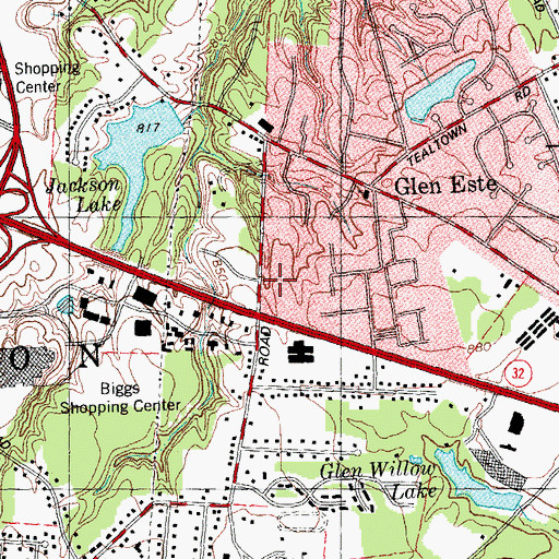Topographic Map of Eastgate Commerce Center, OH