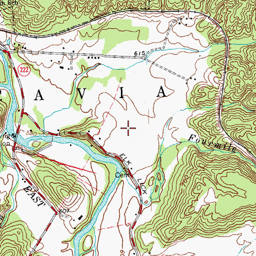 Topographic Map of Elks Run Golf Course, OH
