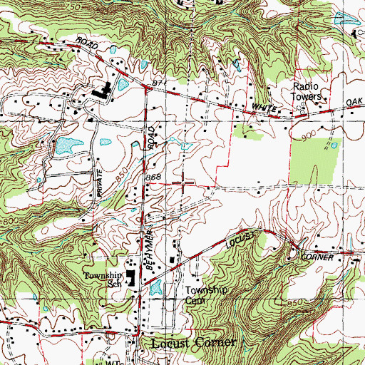 Topographic Map of Legendary Run Golf Course, OH