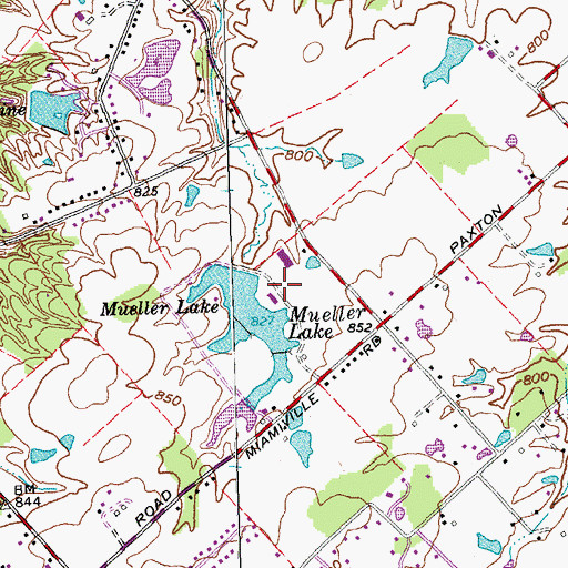Topographic Map of Oasis Golf Course, OH