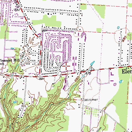 Topographic Map of Longfield Acres Park, OH