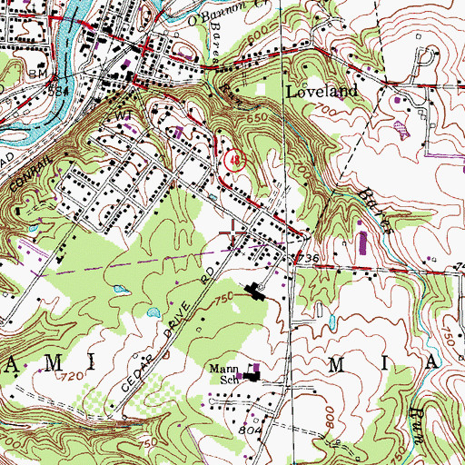 Topographic Map of McCoy Park, OH